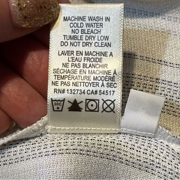 ANTHROPOLOGIE CLOTH & STONE Long Sleeve Striped Fringe Tie Tassel Top Size Small - Picture 6 of 6